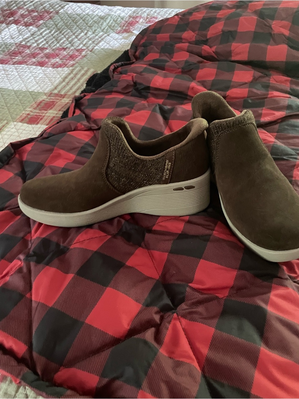 Skechers Brown Slip-On Clog Sneakers